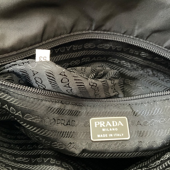PRADA Vintage Tessuto Nylon Shoulder Tote Black - Picture 7 of 14